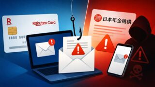 楽天カードや日本年金機構を装った詐欺メールの見分け方