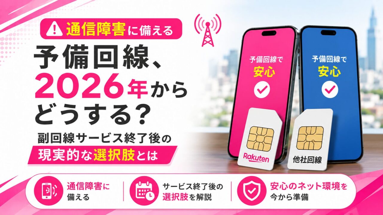 通信障害に備える予備回線はどうする？副回線サービス終了後の現実的な選択肢