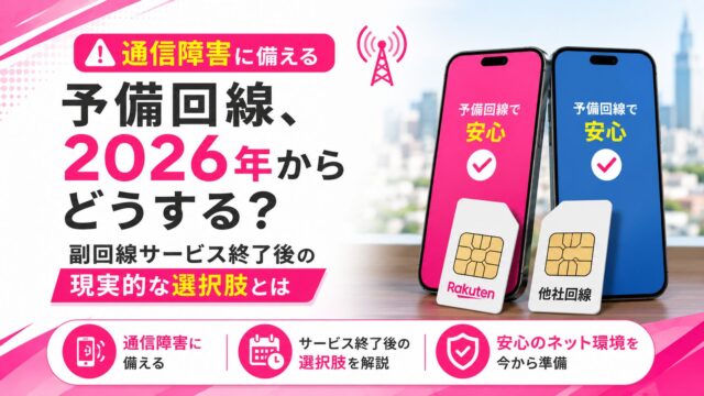 通信障害に備える予備回線はどうする？副回線サービス終了後の現実的な選択肢