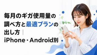 毎月のギガ使用量の調べ方と最適プランの出し方｜iPhone・Android別