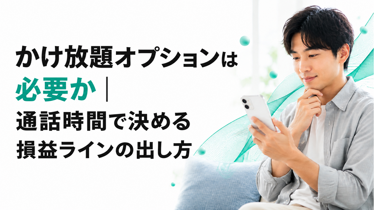 かけ放題オプションは必要か｜通話時間で決める損益ラインの出し方