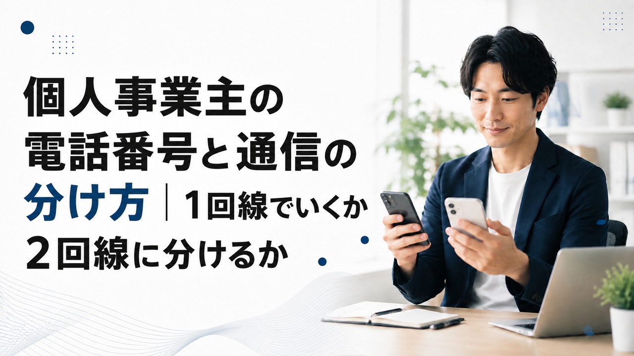 個人事業主の電話番号と通信の分け方｜1回線でいくか2回線に分けるか