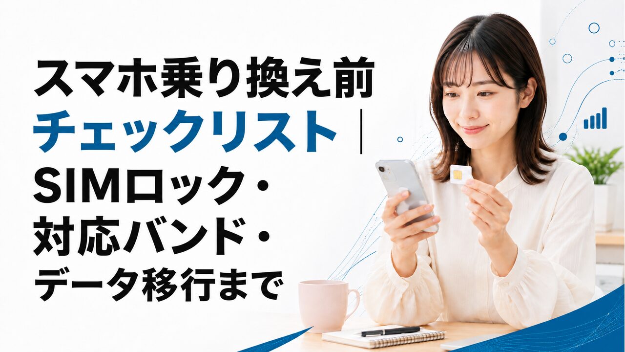 スマホ乗り換え前チェックリスト｜SIMロック・対応バンド・データ移行まで